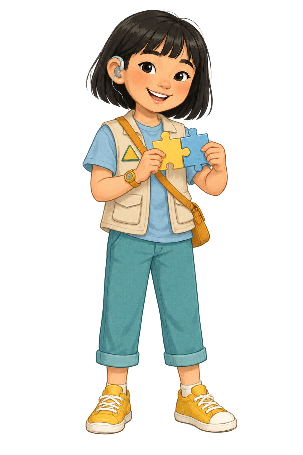 Sam with puzzle pieces